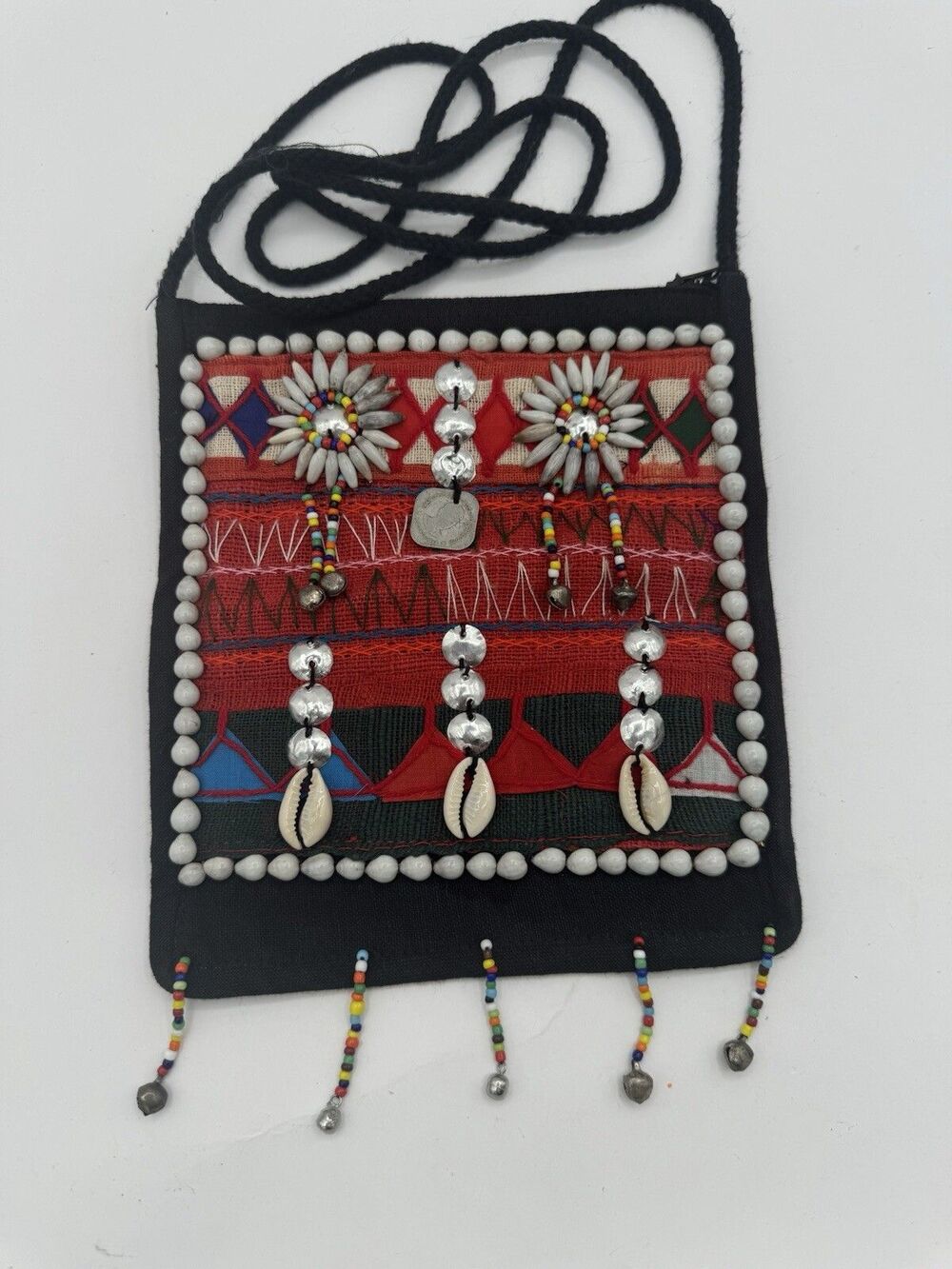 Boho Mini Beaded Embroidery Shells Crossbody/Shoulder Handbag Asia